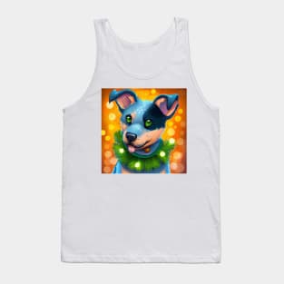 Cute Australian Cattle Dog Drawing Tank Top